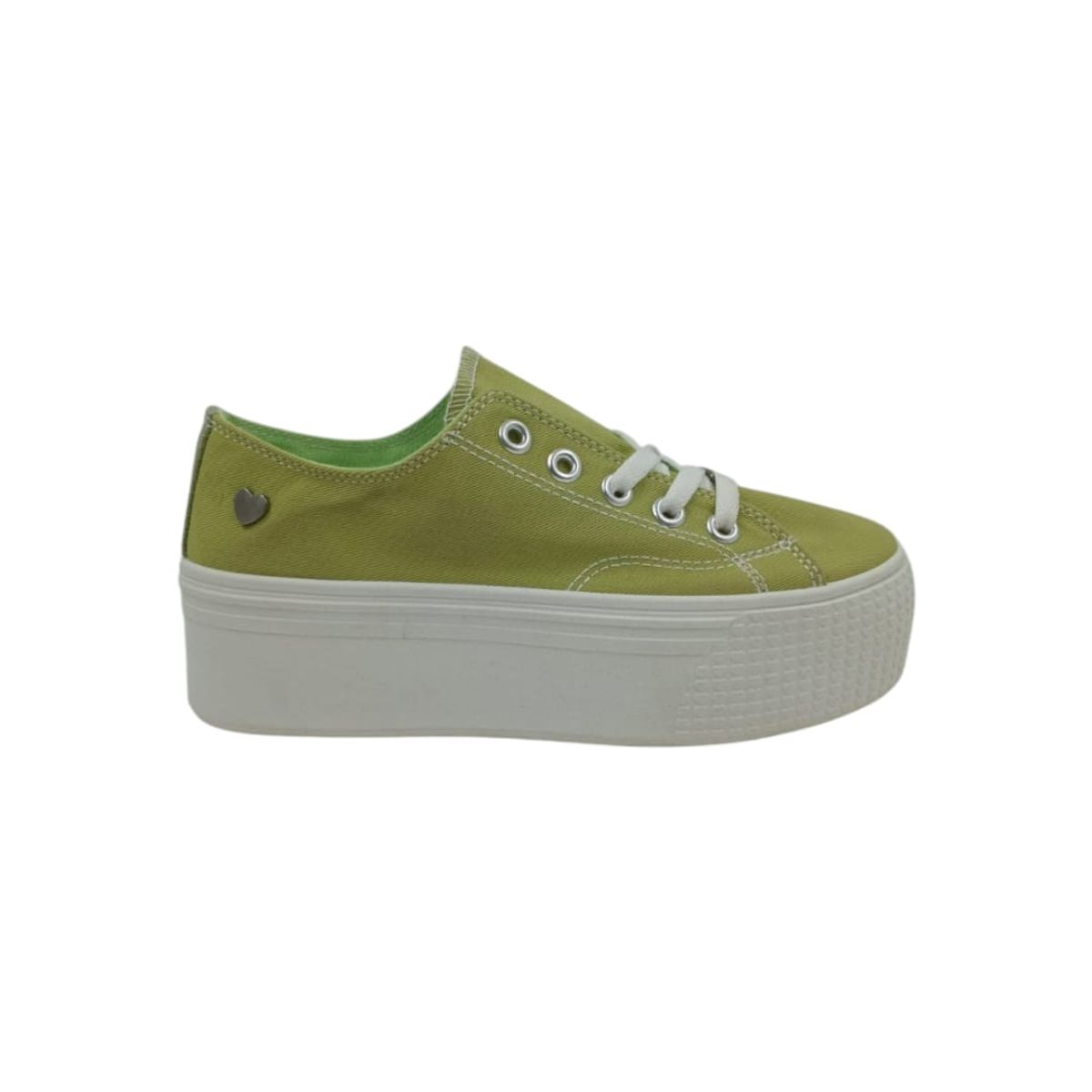 HERIEL - Zapatilla Verde Plataforma Mujer