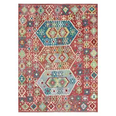 BAZHARS - ALFOMBRA ARTESANAL 170X240 CM KILIM VEGI P104
