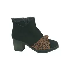 HERIEL - Botín Negro Print Mujer