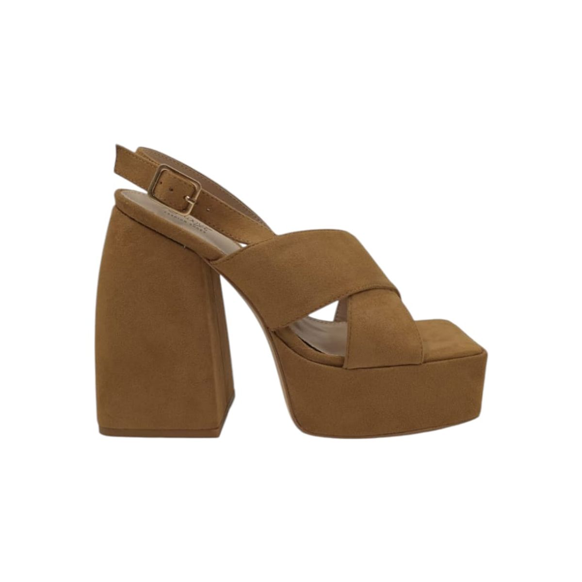 HERIEL - Sandalia Camel Plataforma Mujer