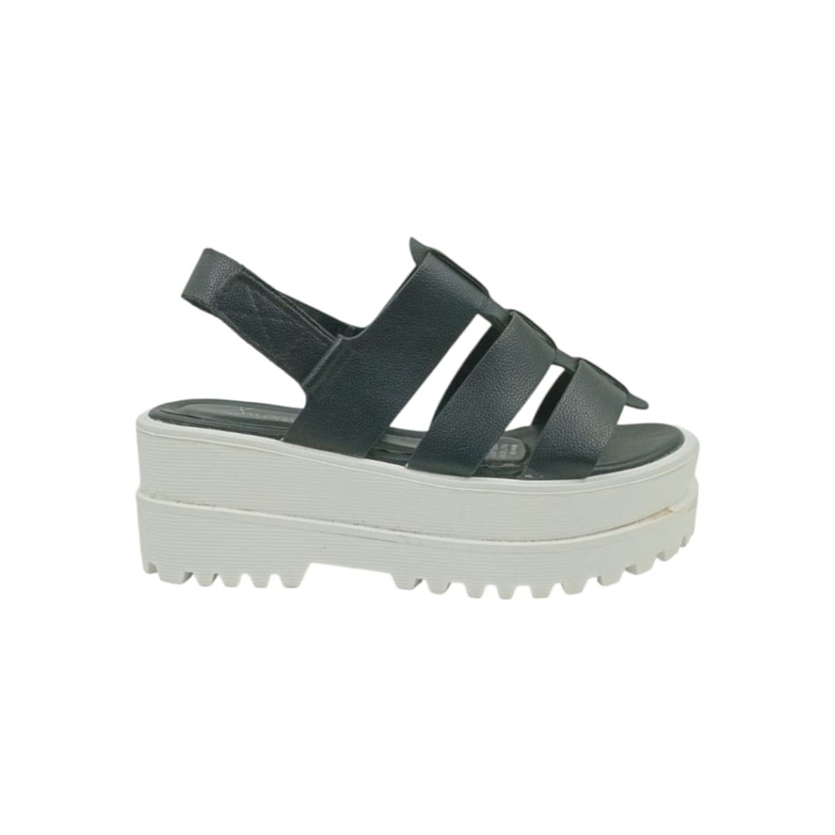 HERIEL - Sandalia Negra Plataforma  Mujer