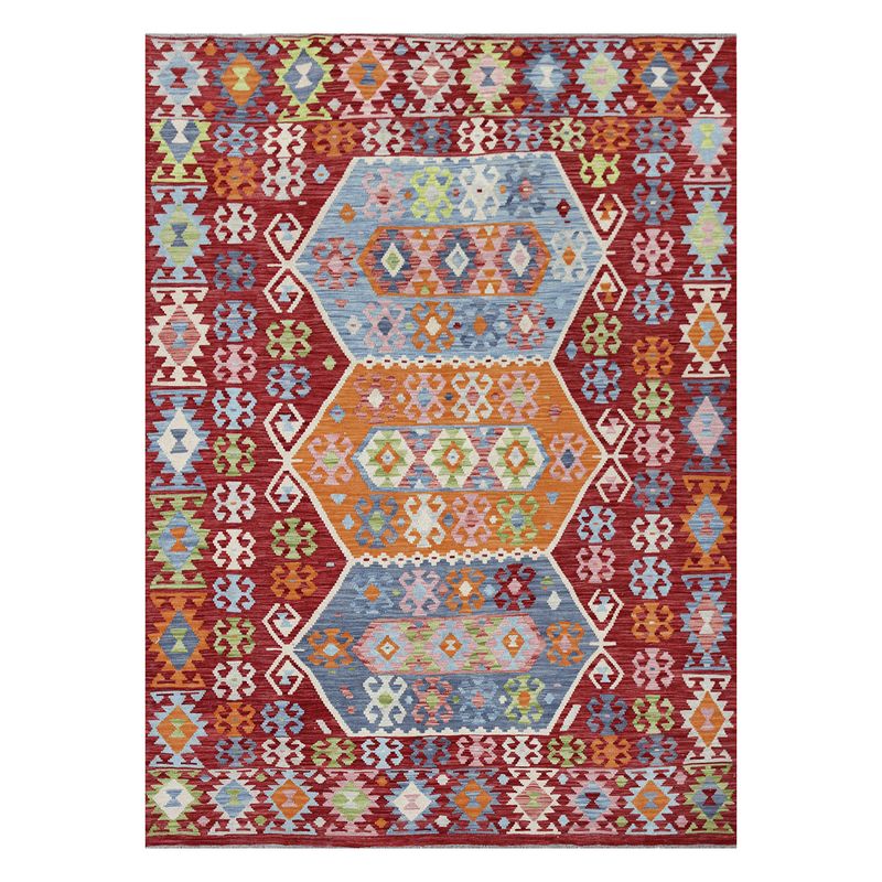 BAZHARS - Alfombra Artesanal 170X240 cm Kilim Vegi P109 BAZHARS