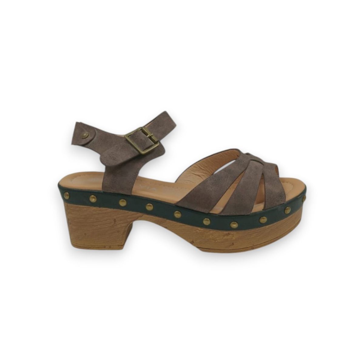 HERIEL - Sandalia Café Plataforma Mujer