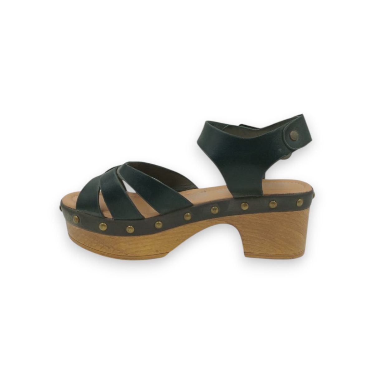 HERIEL - Sandalia Negra Plataforma  Mujer