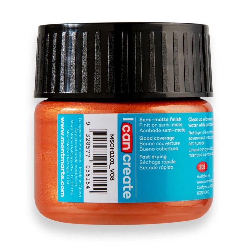 MONT MARTE - Pinturas Acrílicas Metalizadas Mont Marte 100 Ml En Pote