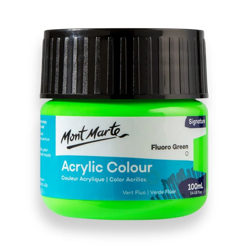 MONT MARTE - Pinturas Acrílicas Fluor Varios Colores Mont Marte 100 Ml