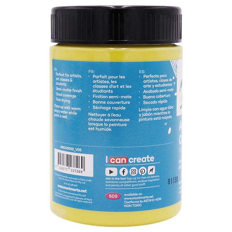 MONT MARTE - Pintura Acrílica Mont Marte 300 Ml - Varios Colores