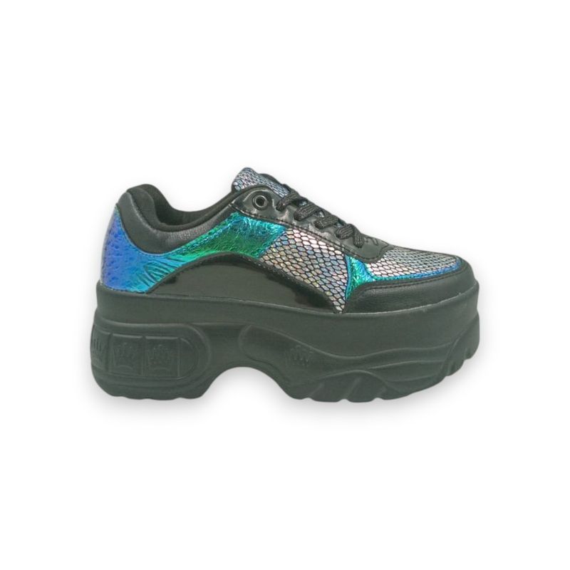 HERIEL - Zapatilla Negra Plataforma Mujer