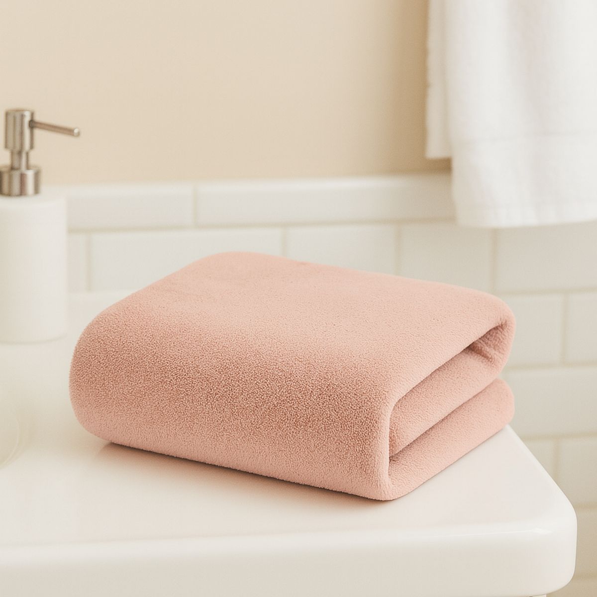 COSAS CASA - Toalla Rosa Microfibra 100x140