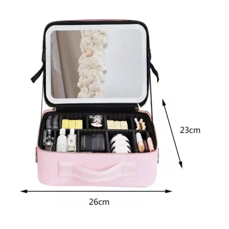 GENERICO - Bolso Cosmetiquero organizador para maquillaje con luz