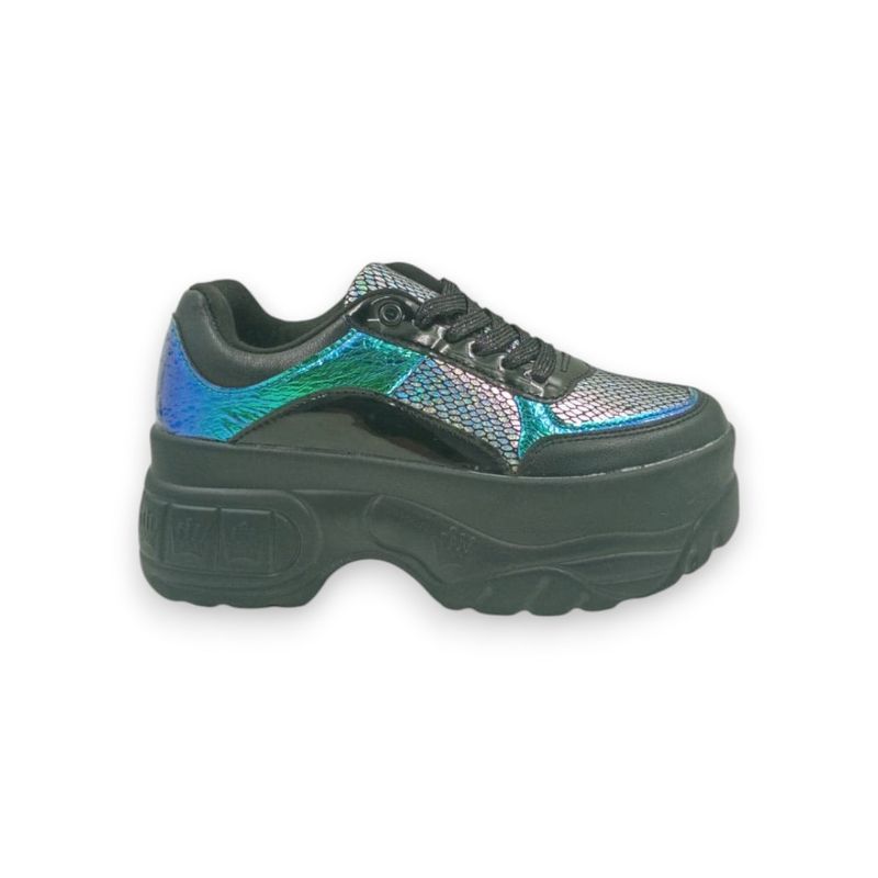 HERIEL - Zapatilla Negra Plataforma Mujer