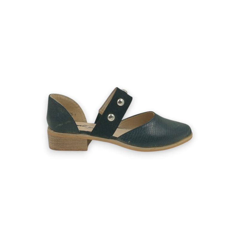 HERIEL - Zapato Negro Taco Mujer