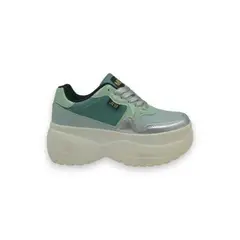 HERIEL - Zapatilla Verde Plataforma Mujer