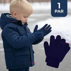 LINE - Guantes 11cm Escolares Niña y Niño Azul Oscuro
