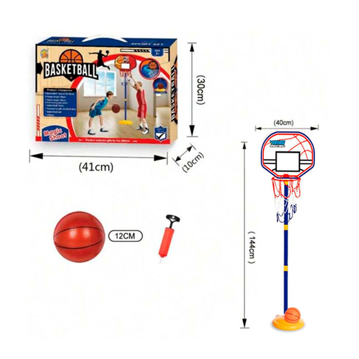 SDFIT - Set Aro De Basketball Infantil + Pelota Zg270-8