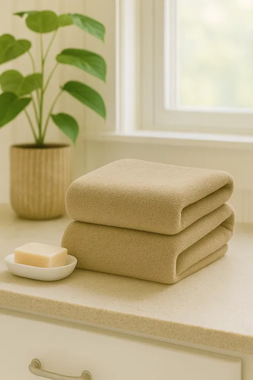 COSAS CASA Pack 2 Toalla Taupe Microfibra 100x140