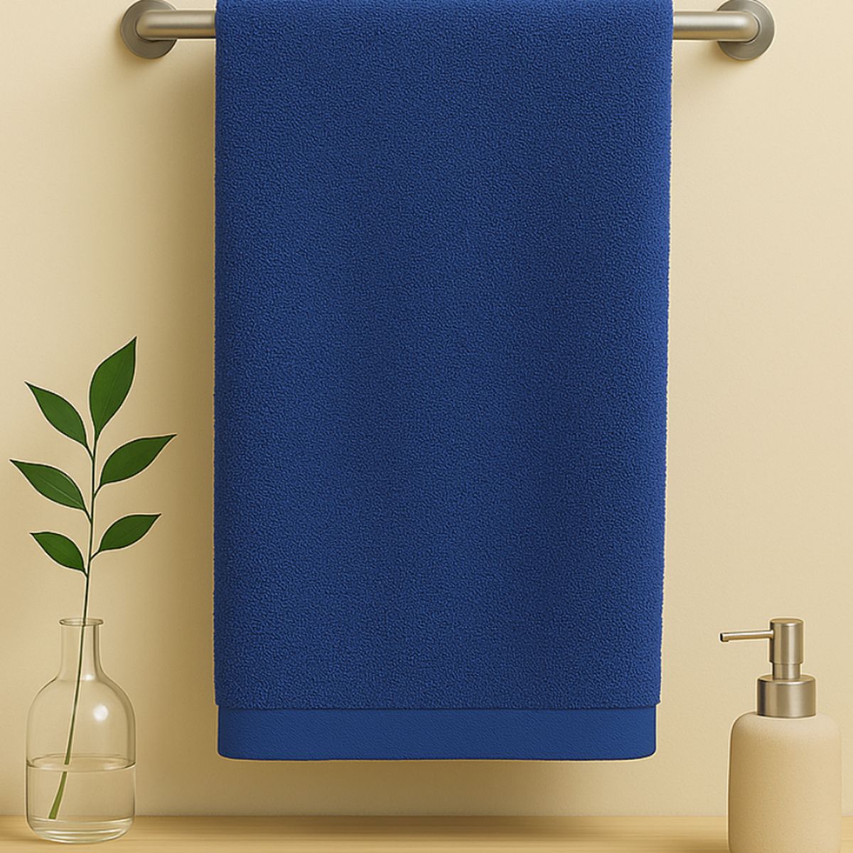 COSAS CASA - Pack 2 Toalla Azul Microfibra 100x140