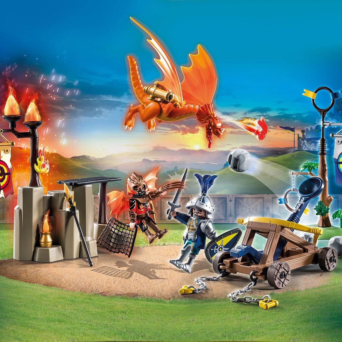 PLAYMOBIL - PLAYMOBIL NOVELMORE VS BURNHAM RAIDERS ZONA DE BATALLA  PM71210