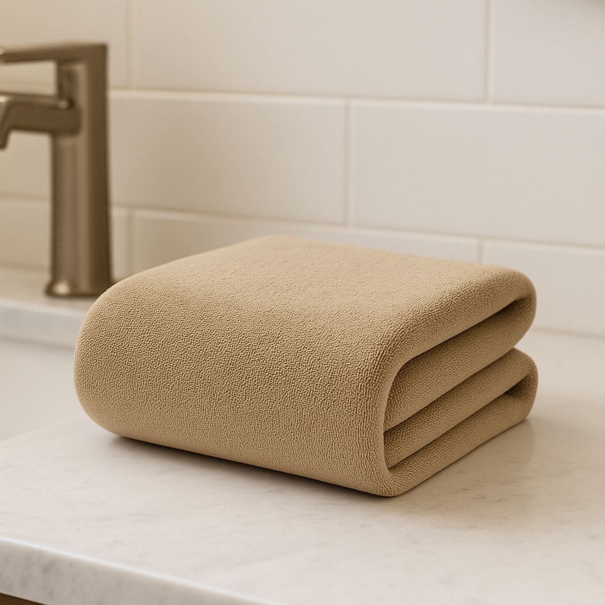 COSAS CASA - Toalla Taupe Microfibra 100x140