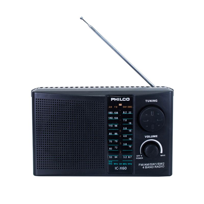 PHILCO - Radio Portátil 220v 4 Bandas Am-Fm-Sw1-Sw2 IC-X60