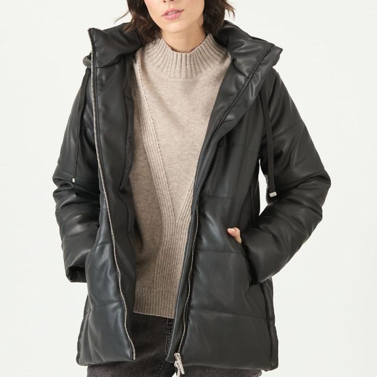 PRIVILEGE - Parka negra 2732