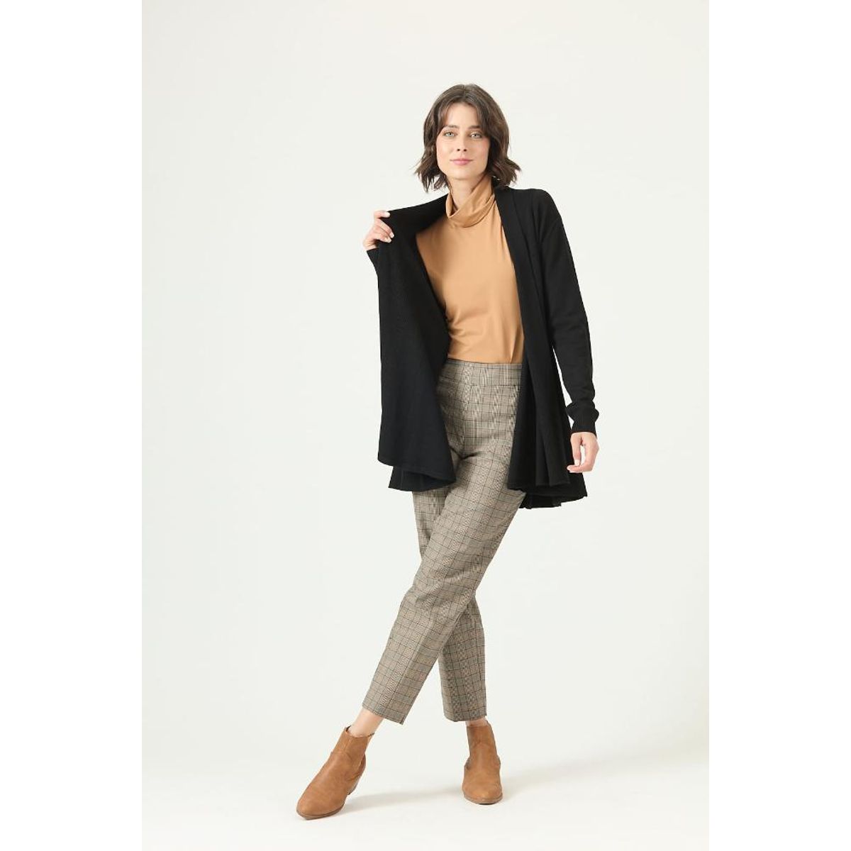 PRIVILEGE - Tapado tejido negro 2777