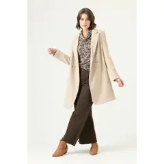 PRIVILEGE - Abrigo con wool blend arena 2725 - Arena