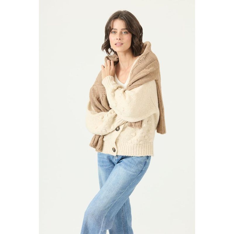 PRIVILEGE - Cardigan con lana beige PRIVILEGE 2764 - Beige