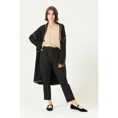 PRIVILEGE - Abrigo negro 2783 - Negro