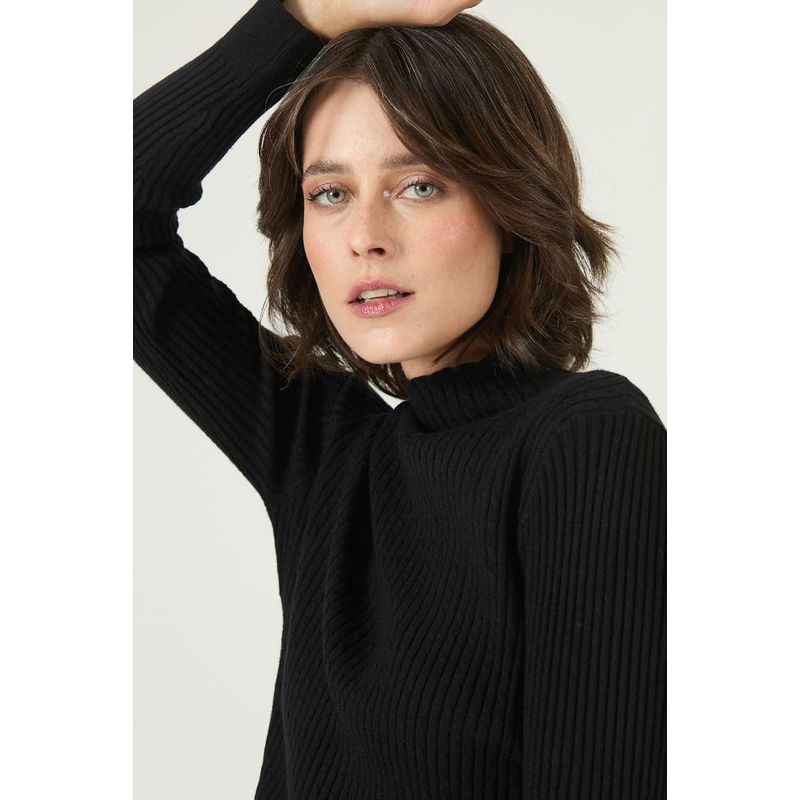 PRIVILEGE - Sweater negro trenzas PRIVILEGE 2657 - Negro