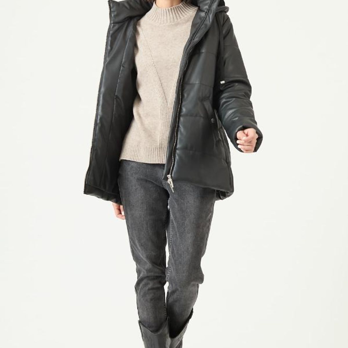 PRIVILEGE - Parka negra 2732