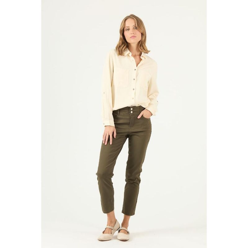PRIVILEGE - Pantalon skinny verde militar PRIVILEGE 2222 - Verde Militar