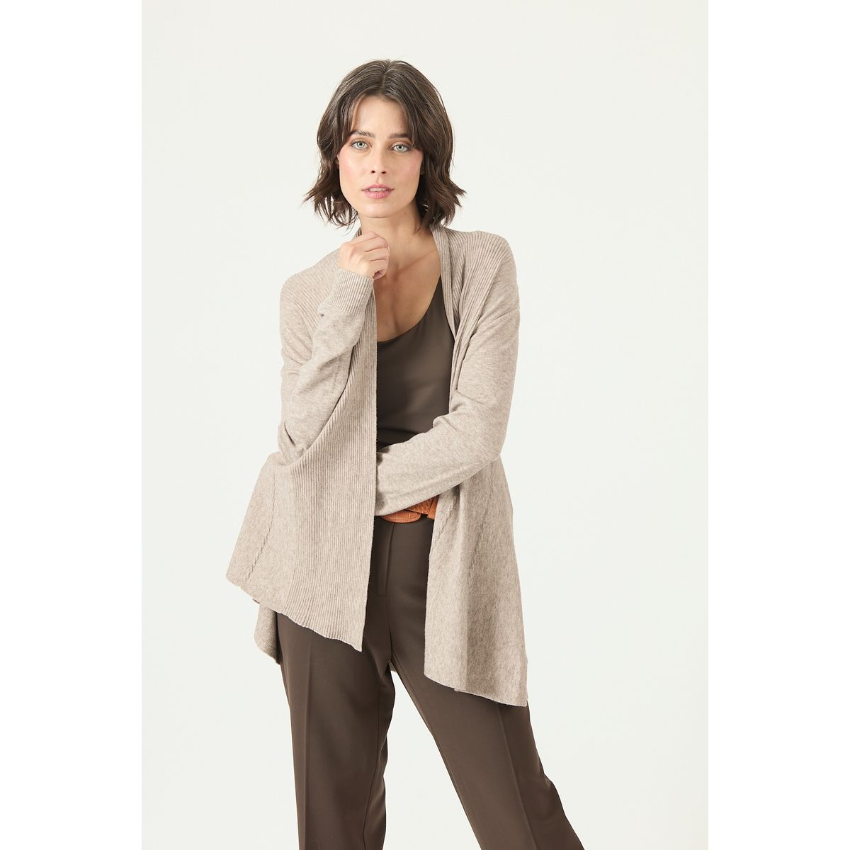 PRIVILEGE - Tapado tejido vison 2776