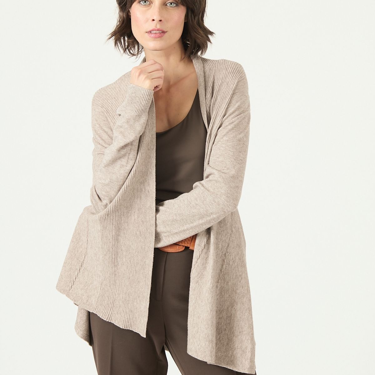 PRIVILEGE - Tapado tejido vison 2776