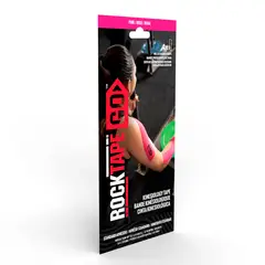 ROCKTAPEGO - CINTA KINESIOLÓGICA 4 TIRAS PRE CORTADAS 25 CM COLOR ROSADA