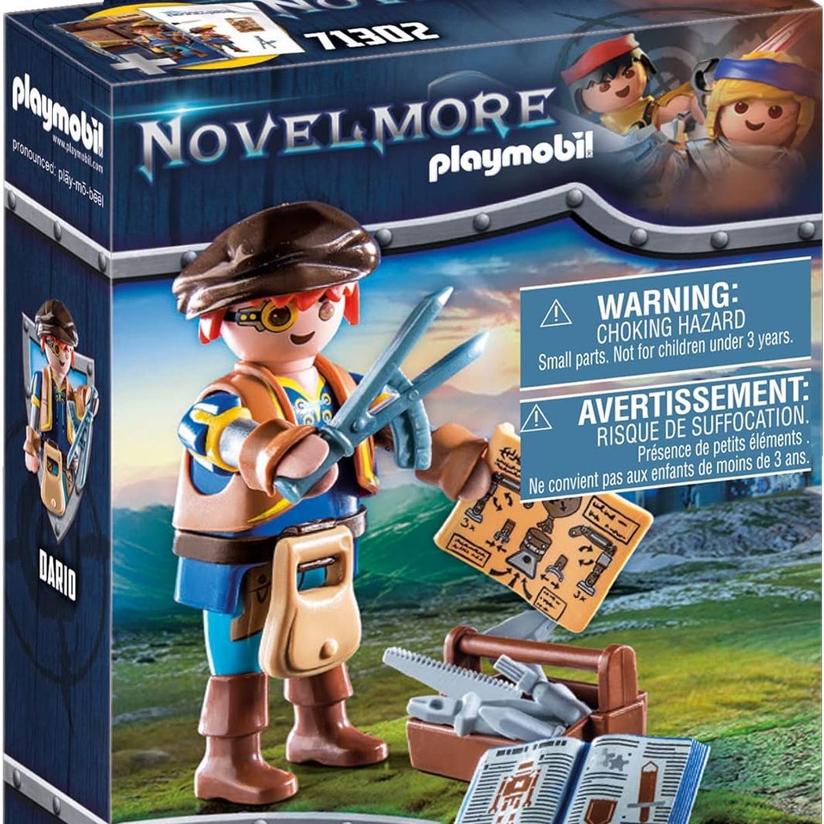 PLAYMOBIL - PLAYMOBIL NOVELMORE DARIO CON HERRAMIENTAS PM71302
