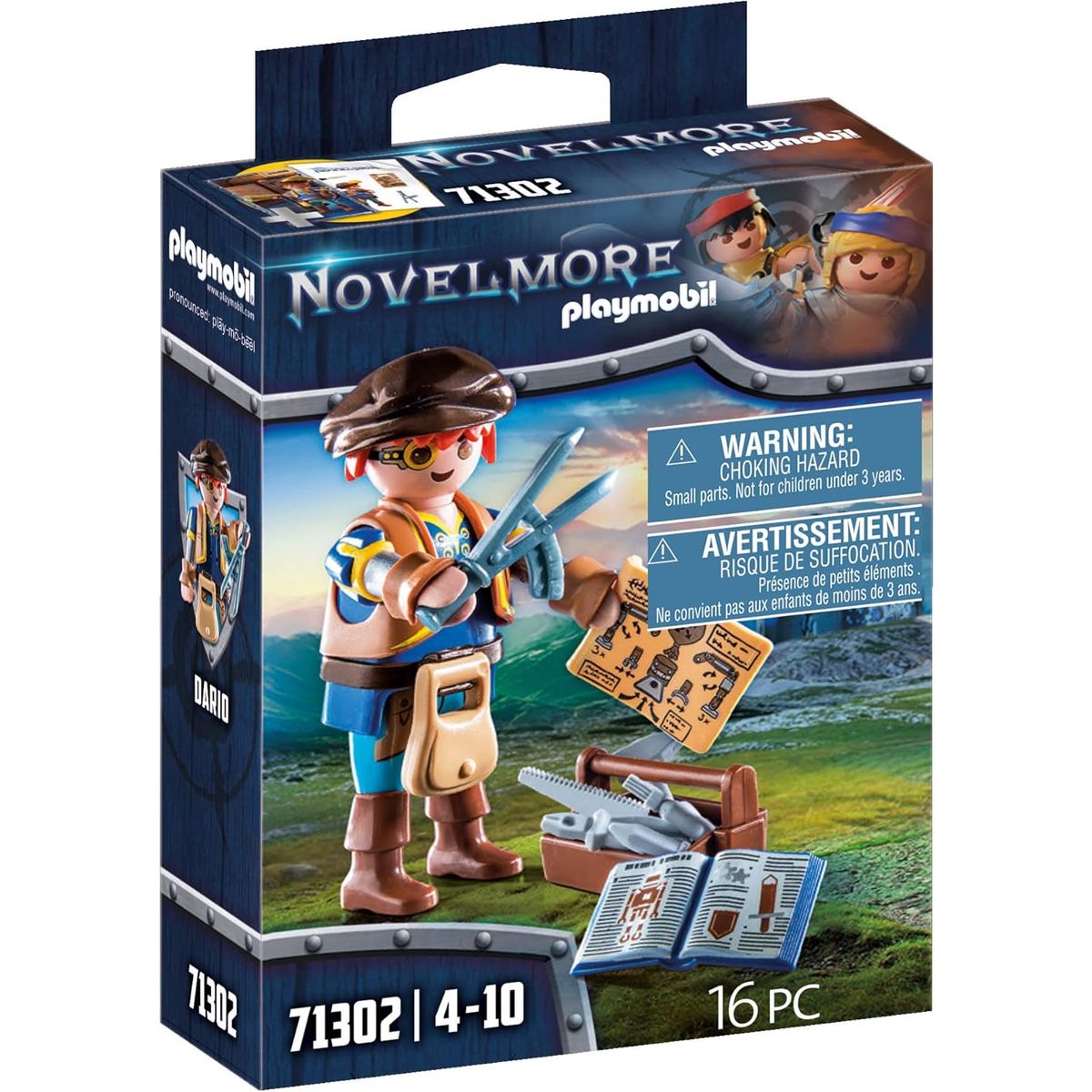PLAYMOBIL - PLAYMOBIL NOVELMORE DARIO CON HERRAMIENTAS PM71302