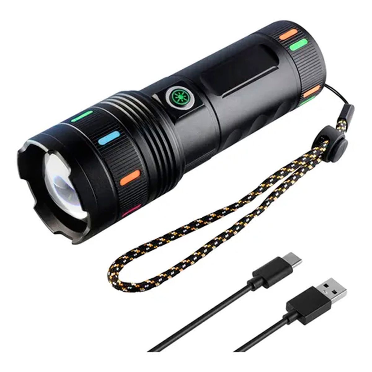 ESHOPANGIE - Linterna Táctica Led Con Zoom Recargable Ultra Potente