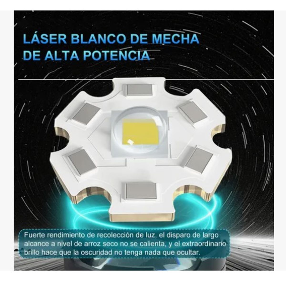 ESHOPANGIE - Linterna Táctica Led Con Zoom Recargable Ultra Potente