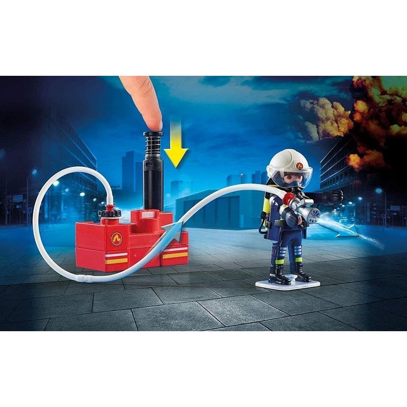PLAYMOBIL - PLAYMOBIL BOMBEROS CON BOMBA DE AGUA PM9468