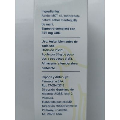 Imagen 2 del producto Aceite CBD Calmante para Perros NarmaVet 375 mg - 15 ml