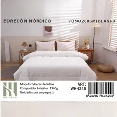 ANGELES DEL HOGAR - PLUMON NORDICO DE SEDA 1 PLAZA 150X200CM