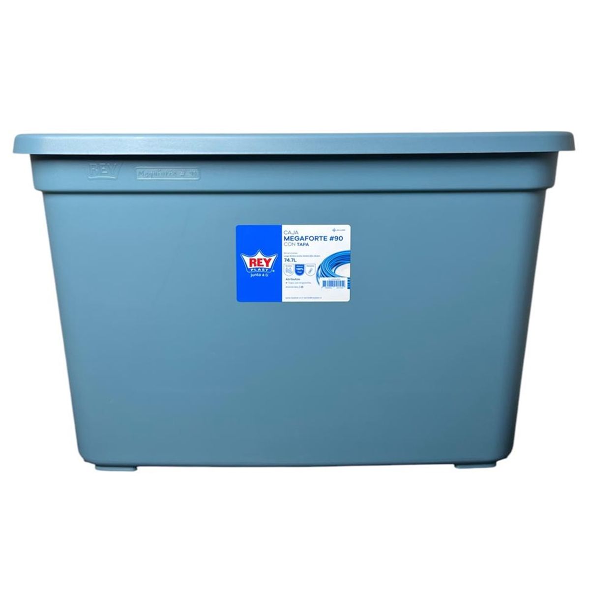 REYPLAST - X3 Caja Organizadora Almacenamiento Megaforte 74.7 Litros