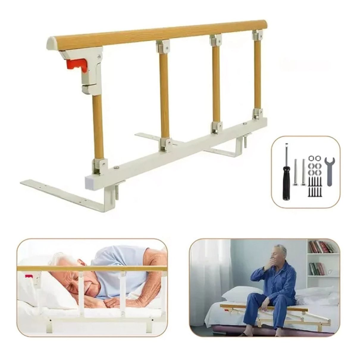 GENERICO - Baranda De Cama Lateral Anticaída Para Cuidado Adulto Mayor