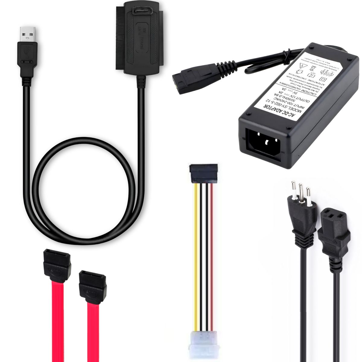 OEM - Adaptador USB 2.0 para Discos IDE / SATA con Fuente de Poder