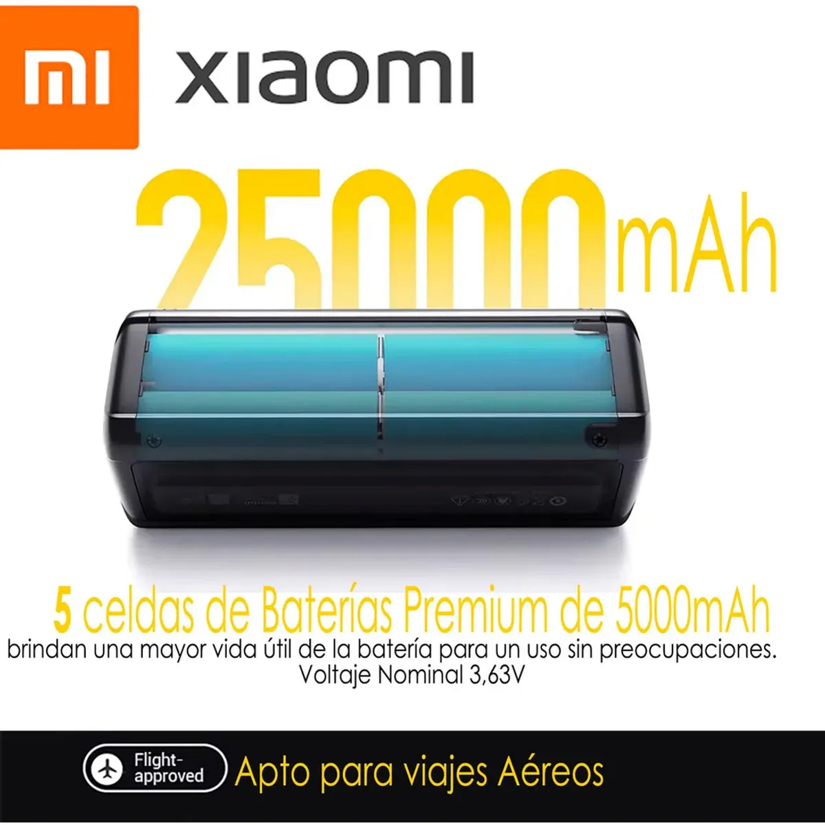 XIAOMI - Xiaomi Powerbank 25000mah 212w Hypercarga Multipuerto Negro