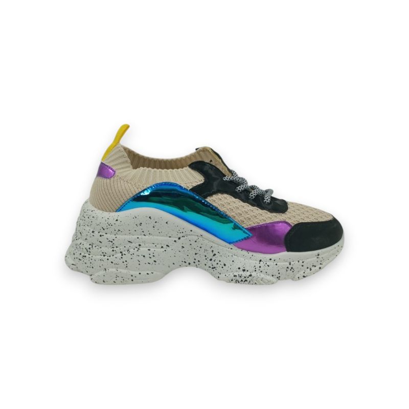 HERIEL - Zapatilla Negra Plataforma Mujer