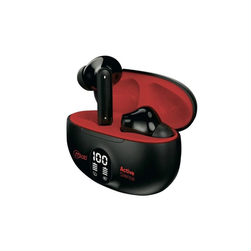 MLAB - MLAB AUDIFONO TWS ANC + ENC ACTIVE SILENCE STRONG BLACKRED