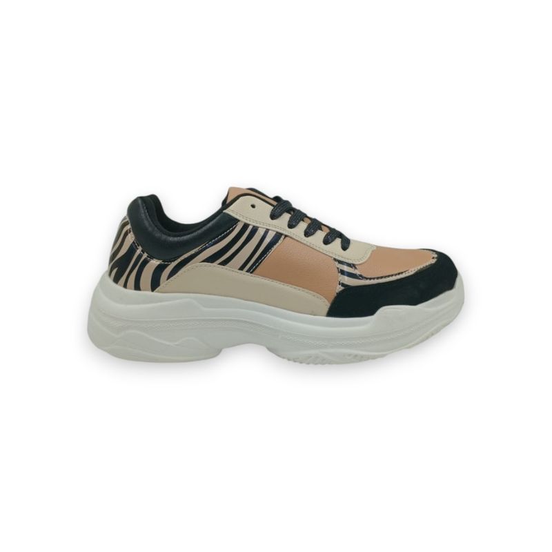 HERIEL - Zapatilla Rosa Print Plataforma Mujer