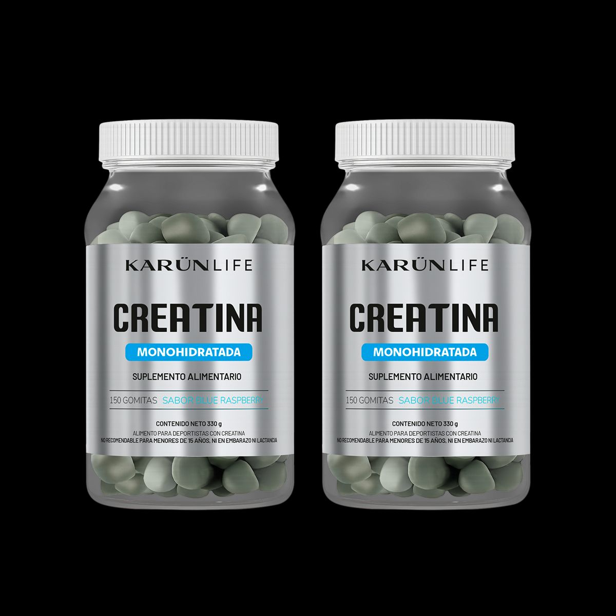 KARUNLIFE - Pack Doble Creatina Monohidratada 300 Gomitas Karun Life